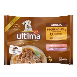 Ultima Fit & Delicious Mini pro psy Adult 44 × 100 g - losos a krůtí