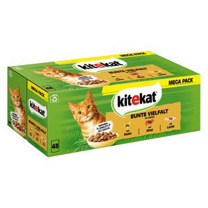 Kitekat kapsičky 24 / 48 x 85 g - 15 % sleva - barevný Pestrý mix v omáčce 48 x 85 g