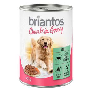 Briantos Chunks in Gravy 24 x 415 g - 20 + 4 zdarma - jehněčí s mrkví