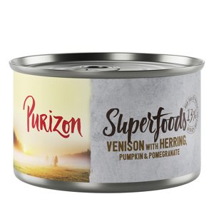 Purizon Superfoods 24 x 140 g - zvěřina se sleděm, dýní a granátovým jablkem