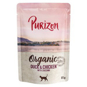 Purizon Adult  / Organic / Superfoods - bez obilovin za skvělou cenu - Organic  kachní a kuřecí s cuketou (6 x 85 g)