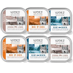 Wolf of Wilderness míchaná balení - 10 % sleva -  Adult  vanička Mix: kuřecí, rybí, vepřové 6 x 150 g