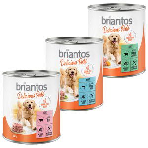 Briantos Delicious Paté 6 x 800 g - 10 % SLEVA - míchané balení: ryba, jehněčí & hovězí