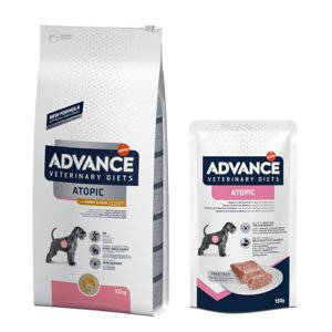 Advance Veterinary Diets Atopic + 8 x 150 g kapsičky zdarma - Atopic Rabbit & Peas 12 kg + Atopic  8 x 150 g