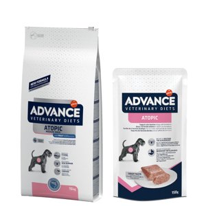 Advance Veterinary Diets Atopic + 8 x 150 g kapsičky zdarma - Atopic pstruh 15 kg  + Atopic  8 x 150 g