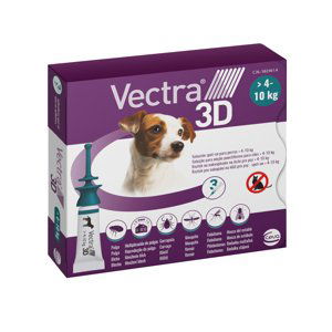 Vectra 3D spot-on produkty pro psy + 2 x více zooBodů - 3 pipety x 1,6 ml spot-on od 4 do 10 kg