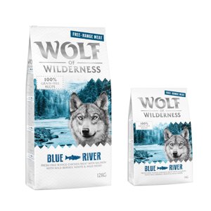 Wolf of Wilderness, 12 + 2 kg zdarma!  - Blue River – kuře z volného chovu a losos