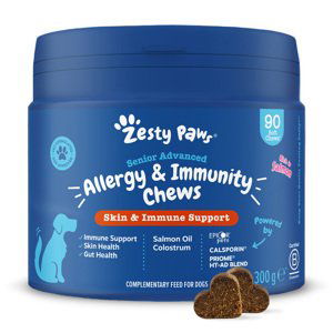 Zesty Paws Senior Allergy & Immunity s lososem - 90 žvýkacích tablet