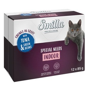 Smilla kousky se zeleninou 24 x 85g - výhodné balení - Indoor s tuňákem a zelenými fazolkami