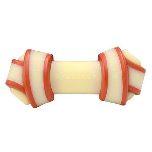 Nylabone hračky pro psy - 15 % sleva - velikost M: cca D 13 x Š 6 x V 6 cm  Hračka ve tvaru kosti ze surové kůže s příchutí hovězího masa Nylabone