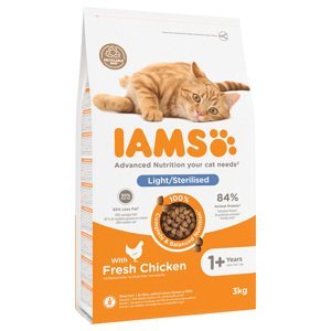 IAMS granule, 3 kg - 10 % sleva - Sterilised Cat s kuřecím