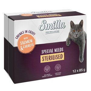 Smilla kapsičky 12 x 85 g - 10% sleva - Sterilised losos a mrkev