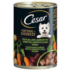 Cesar Natural Goodness, 12 x 400 g - 9 + 3 zdarma - jehněčí (12 x 400 g)