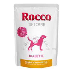 Rocco Diet Care granule 1 kg / kapsičky 6 x 300 g - 10 % sleva - Diabetic kuřecí a hovězí s rýží 6 x 300 g - kapsička