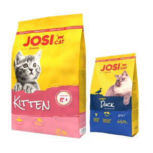 JosiCat 10 kg + JosiCat křupavá kachna 650 g zdarma - Kitten drůbeží 10 kg + křupavá kachna 650 g