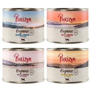 Purizon konzervy, 6 x 200 / 6 x 400 g - 15 % sleva - Organic   Míchané balení 4 druhy (6 x 200 g)