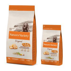 Nature's Variety granule, 12 + 2 kg zdarma - Original Medium Adult kuřecí 12 kg + 2kg