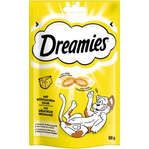 Dreamies snacky, 6 balení - 4 + 2 zdarma - sýrová (60 g x 6)