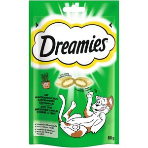 Dreamies snacky, 6 balení - 4 + 2 zdarma - se šantou kočičí (60 g x 6)