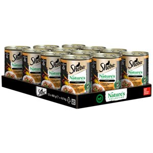 Sheba Nature's Collection 12 x 400 g - 6 + 6 zdarma - Krůtí, drůbeží srdce a rybí tuk s mrkví