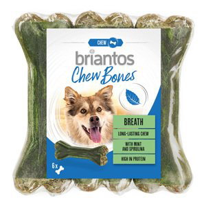 Briantos Chew Bones - 15 % sleva -  Breath (s mátou a spirulinou) 6 x 12 cm (330 g)