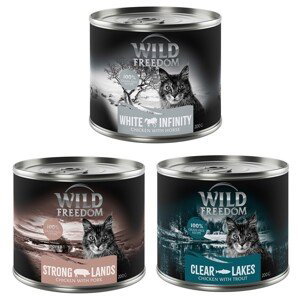 Wild Freedom mix,  6 konzerv - 10 % sleva - Adult Mix: White Infintiy, Clear Lakes, Strong Lands 6 x 200 g