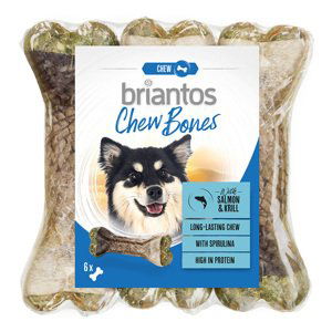 Briantos Chew Bones, 330 g - 15 % sleva - Bones s lososem a krilem 6 x 12 cm (330 g)