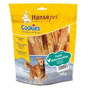 Hansepet snacky, 5 balení - 4 + 1 balení zdarma - Cookies Delikatess kuřecí plátky 5 x 200 g