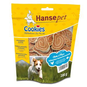 Hansepet snacky, 5 balení - 4 + 1 balení zdarma - Cookies Delikatess: šneci s kuřetem a treskou 5 x 200 g