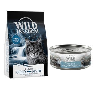 Wild Freedom 6,5 kg + Wild Freedom 6 x 70 g  - 15 % sleva - Adult "Cold River" Sterilised losos - bez obliovin + Wild Rapids - losos