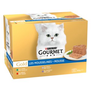 Gourmet Gold konzervičky,  50 + 10 /62+10 zdarma - masový mix (králičí, telecí, hovězí, jehněčí) 72x85 g