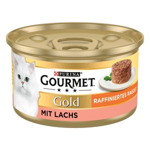 Gourmet Gold konzervičky,  50 + 10 /62+10 zdarma - Raffiniertes Ragout: losos 60x85 g