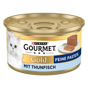 Gourmet Gold konzervičky,  50 + 10 /62+10 zdarma - jemná paštika: tuňák 60x85 g