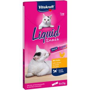 Vitakraft Cat Liquid-snack s kuřetem + taurin - 6 x 15 g