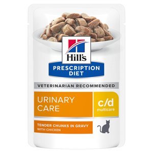 Hill's Prescription Diet c/d Multicare Urinary Care kapsičky kuřecí - Výhodné balení 24 x 85 g