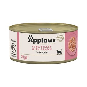 Applaws ve vývaru konzervy 24 ks (24 x 70 g) - Filé z tuňáka & krevety