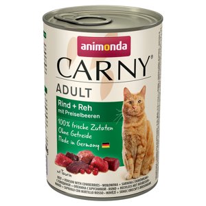 Animonda Carny Adult 12 x 400 g - Hovězí, srnčí & brusinky