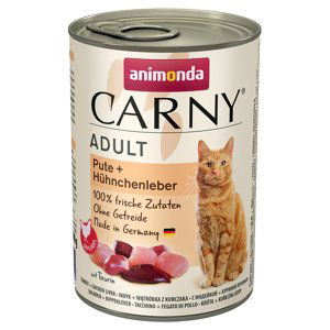 Animonda Carny Adult 12 x 400 g - Krůta & kuřecí játra