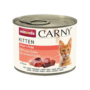 Animonda Carny Kitten 12 x 200 g - Hovězí a krůtí