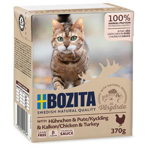 Bozita Tetra kousky v omáčce 6 x 370 g - kuře & krůta