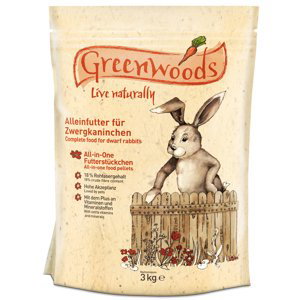 Greenwoods krmivo pro králíky - Výhodné balení 2 x 3 kg