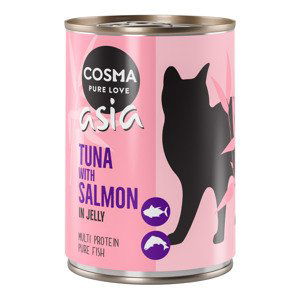 Cosma Thai/Asia v želé 12 x 400 g - Tuňák s lososem v želé