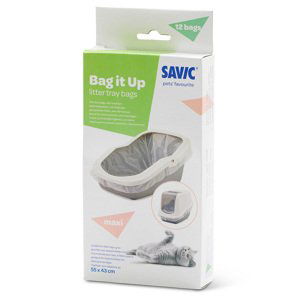 Toaleta pro kočky Savic Aseo s vysokým okrajem - Bag it Up Litter Tray Bags, Maxi, 12 ks