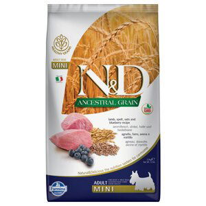 Farmina N&D Ancestral Grain Adult Mini Lamb & Blueberry - 2 x 7 kg