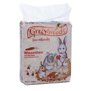 Výhodné balení Greenwoods seno z luk 3 kg - mrkev 3 kg