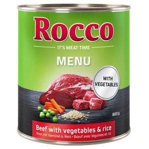 Rocco Menu 24 x 800 g - Hovězí, zelenina & rýže