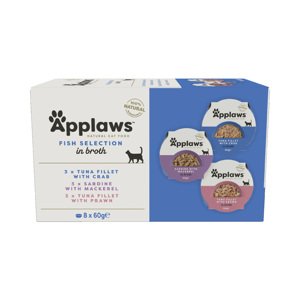 Applaws Cat Pot Selection balení k vyzkoušení 8 x 60 g - rybí výběr