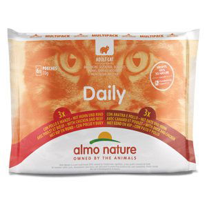 Almo Nature Cat Daily Menu kapsička 24 x 70 g - Mix (2 druhy) - 3x kuřecí a hovězí, 3x kachní a kuřecí