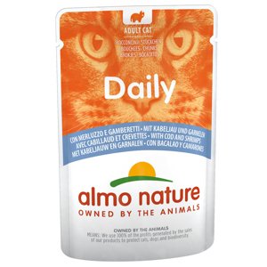 Almo Nature Cat Daily Menu kapsička 24 x 70 g - treska & krevety