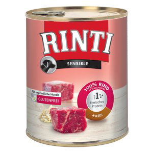 RINTI Sensible 12 x 800 g - Hovězí & rýže